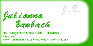 julianna bambach business card